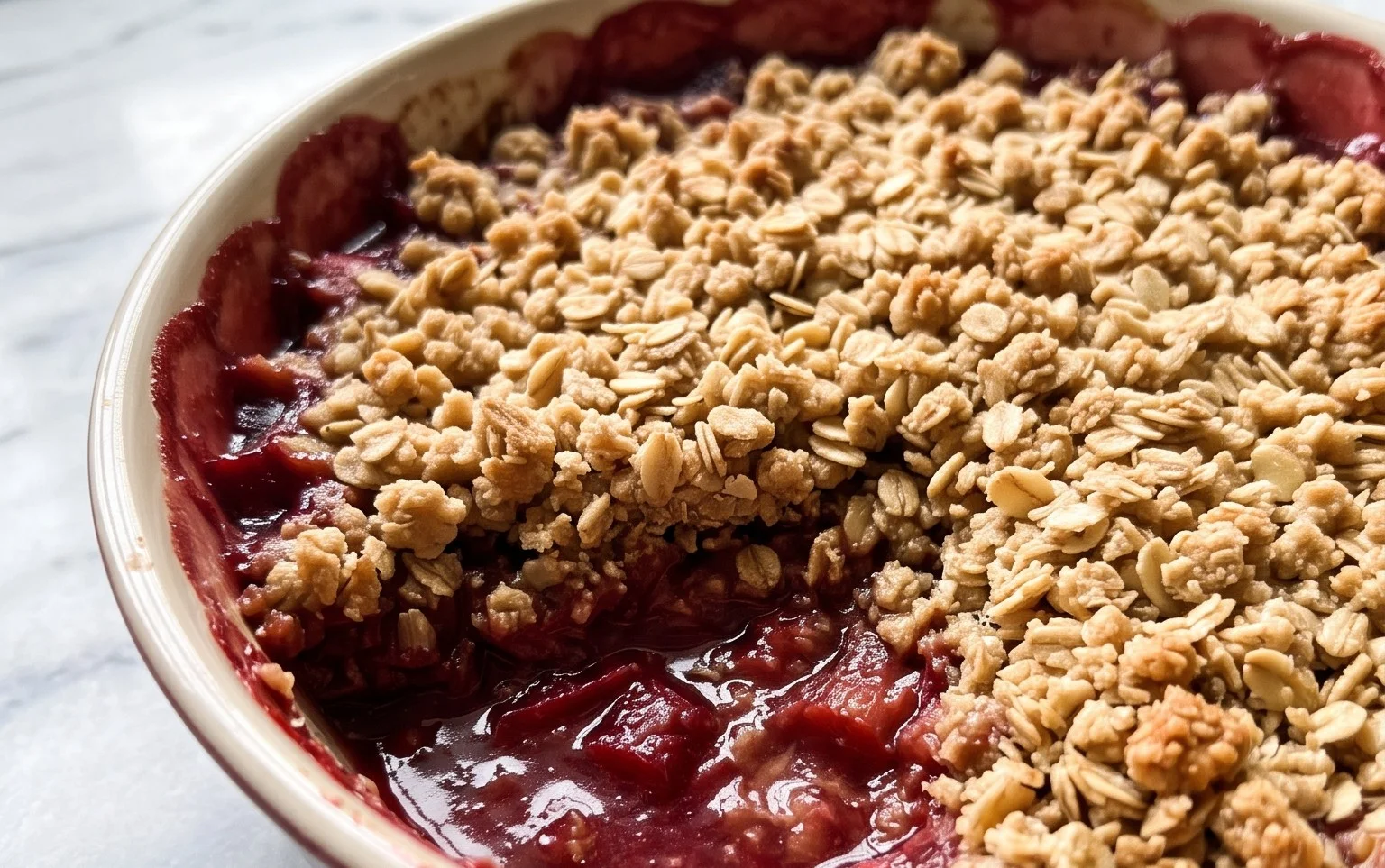 Easy Rhubarb Crisp