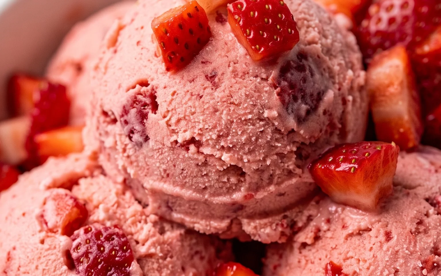Homemade Strawberry Ice Cream