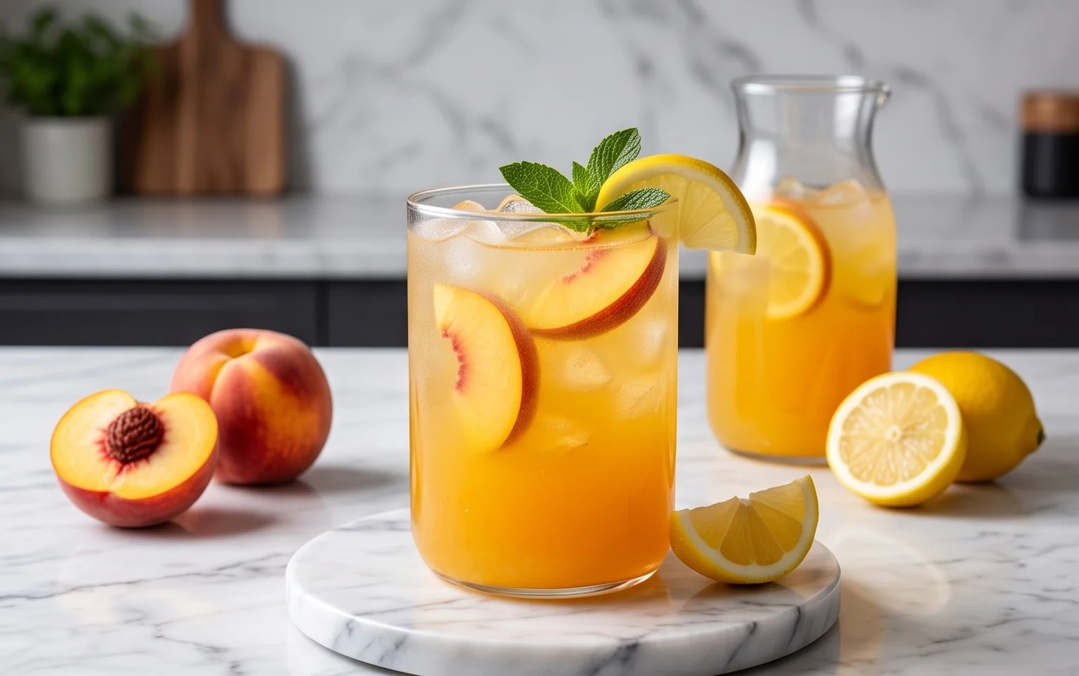 Refreshing Peach Lemonade