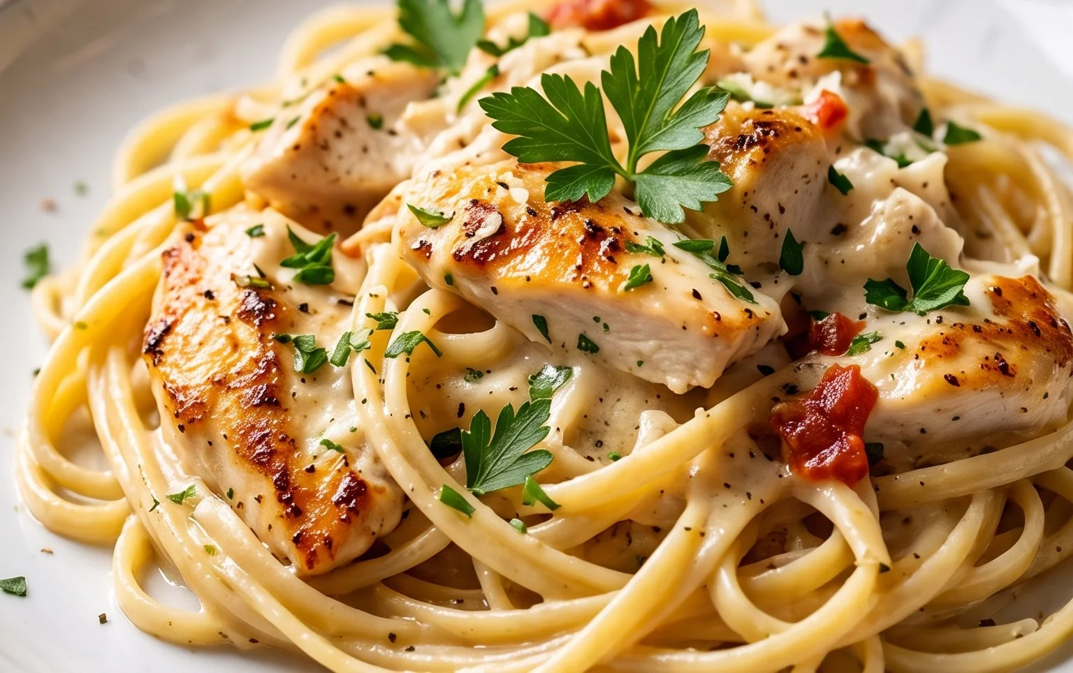 Low Calorie Chicken Alfredo