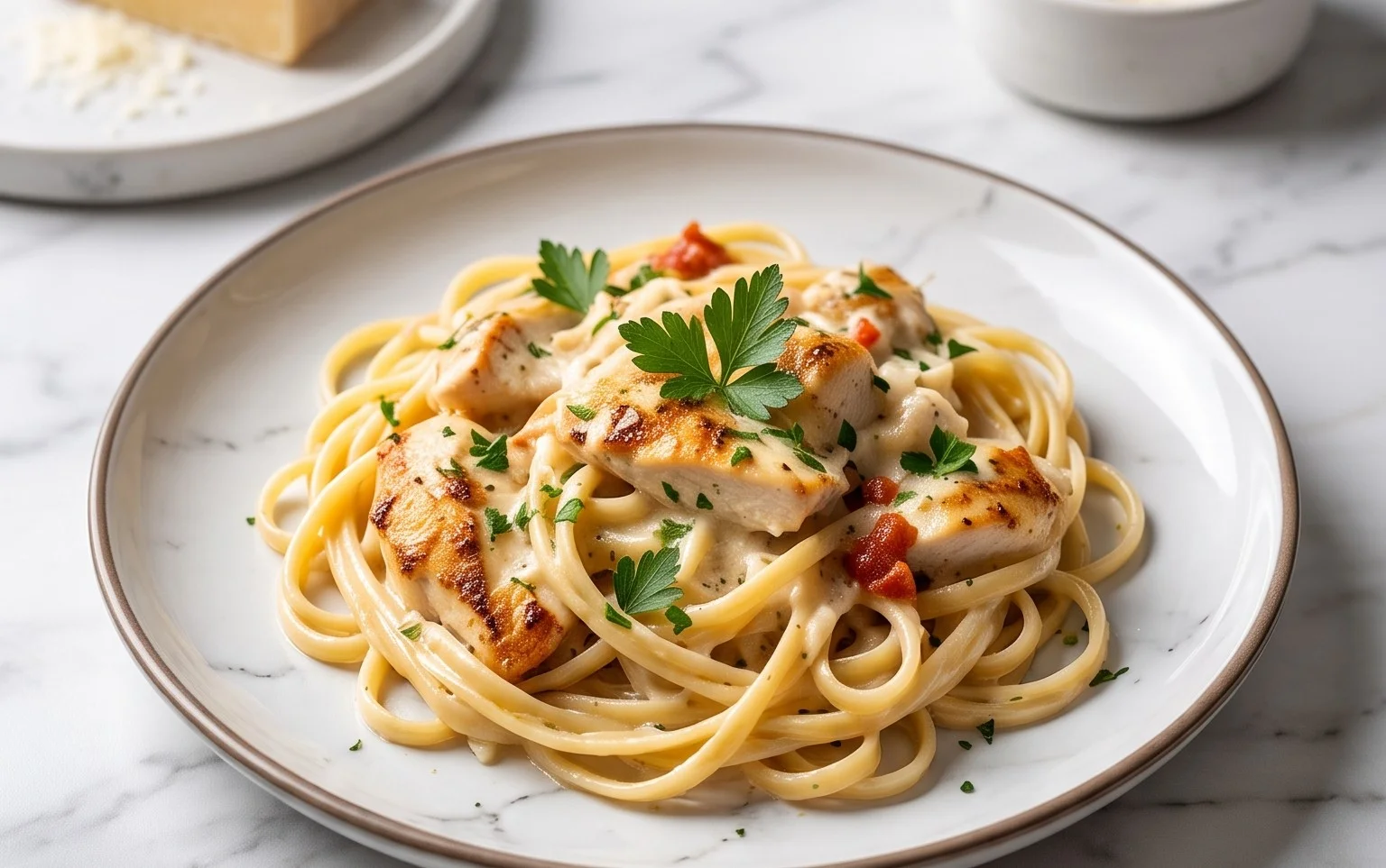 Low Calorie Chicken Alfredo