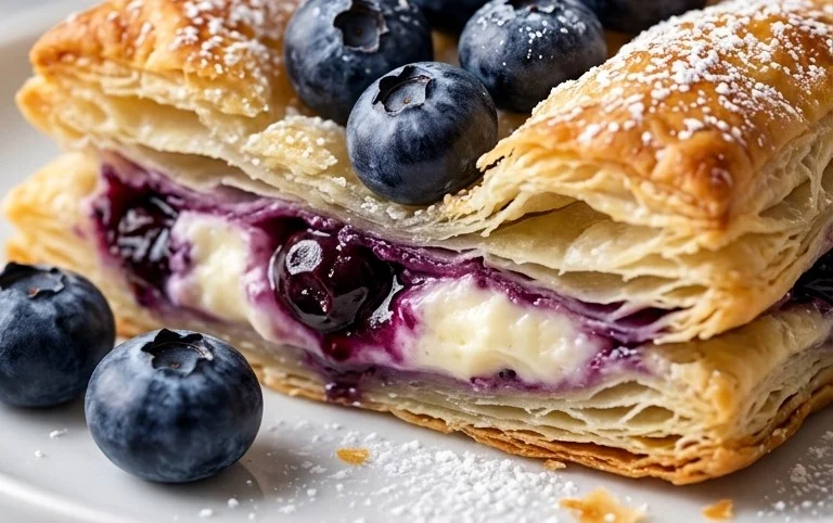 Blueberry Cream Cheese Puff Pastry