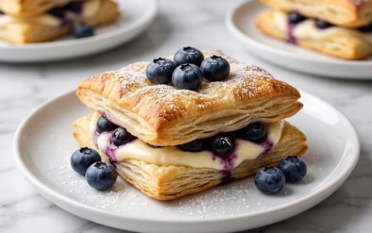 Blueberry Cream Cheese Puff Pastry