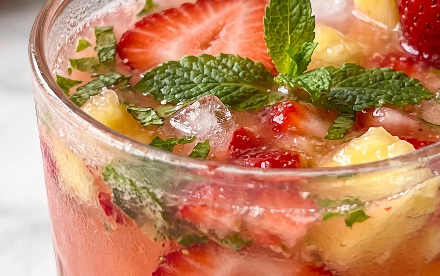 Pineapple Strawberry Agua Fresca