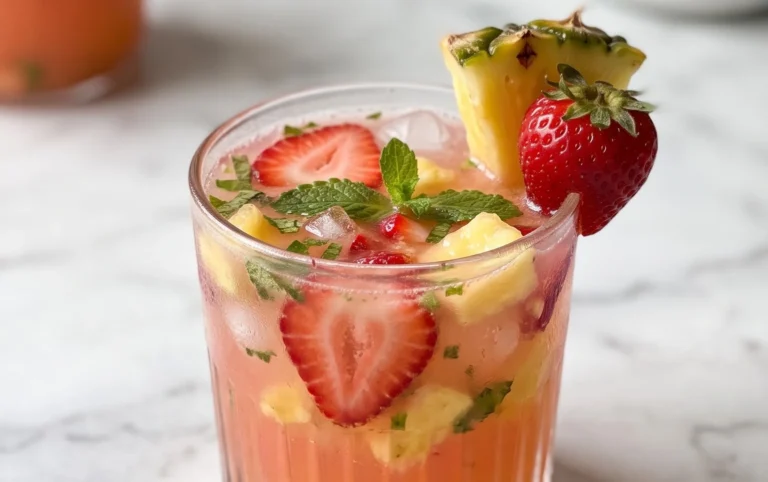Pineapple Strawberry Agua Fresca