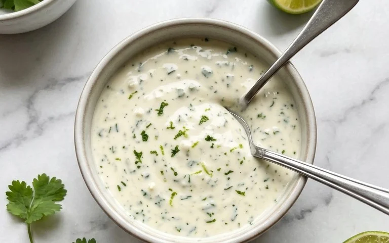 Creamy Garlic Lime Cilantro Sauce