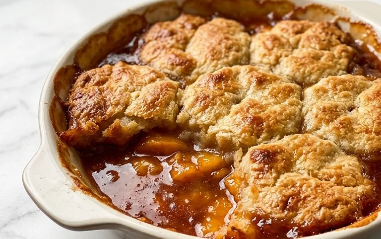 The Easiest Southern Peach Cobbler