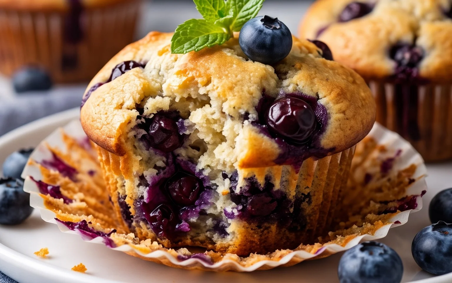 Homemade Blueberry Muffins