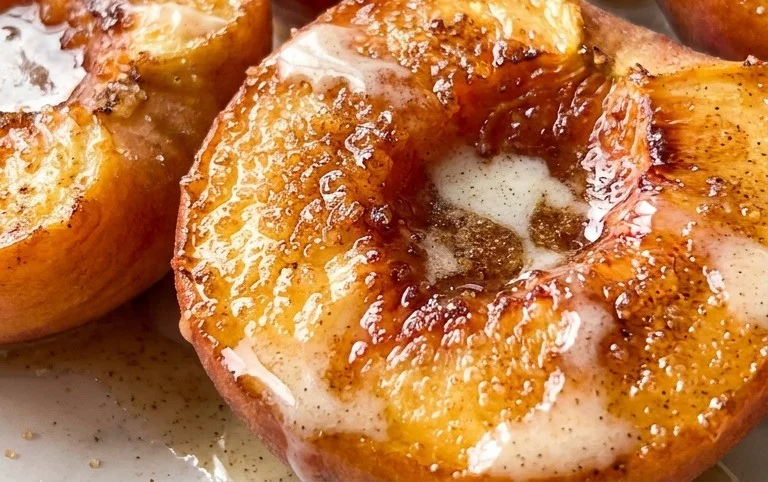 Cinnamon Sugar Baked Peaches