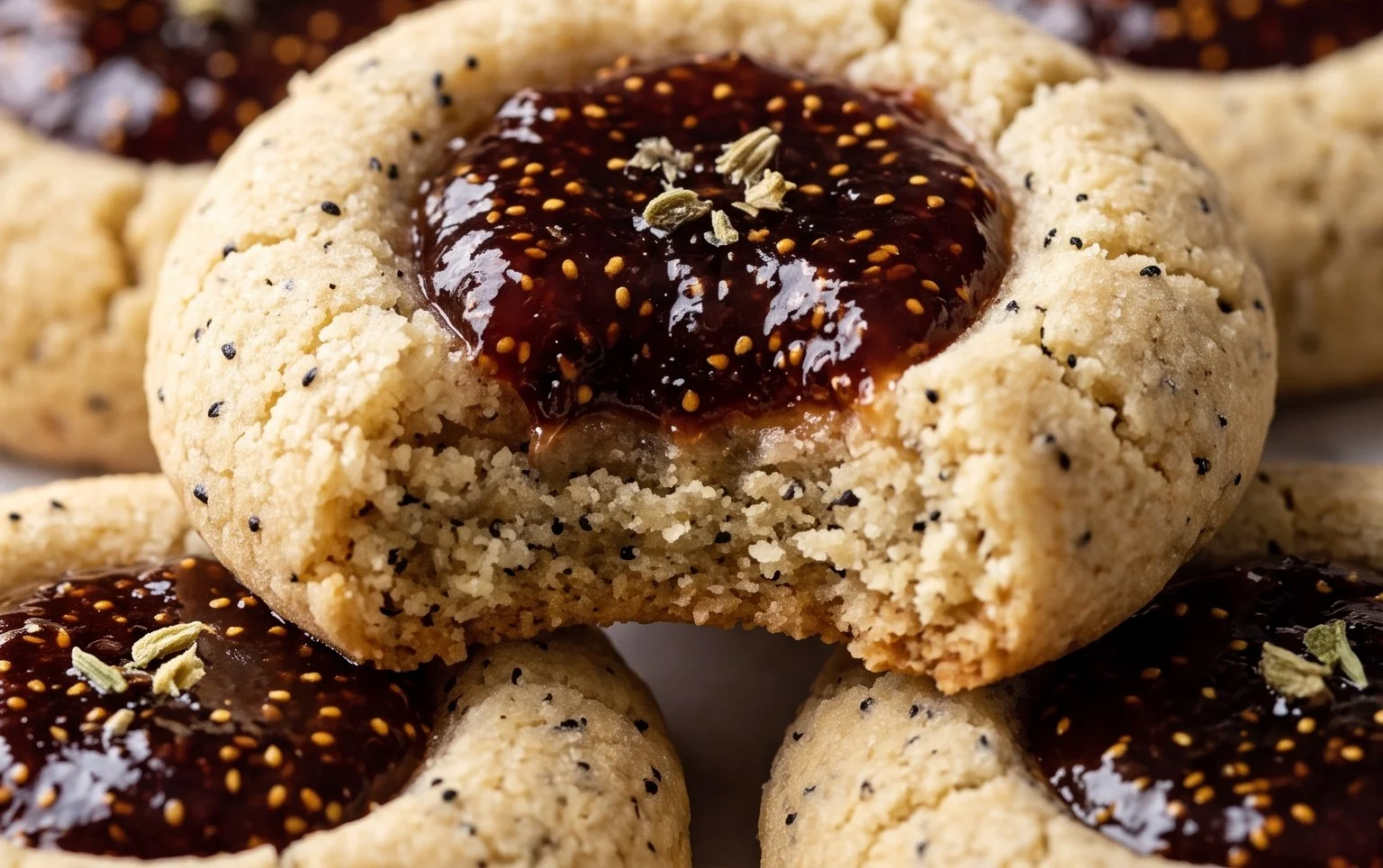 Cardamom Fig Thumbprint Cookies