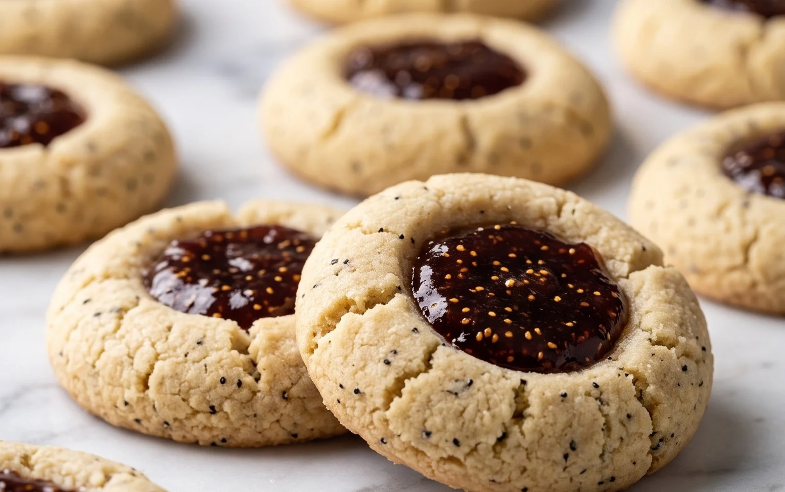 Cardamom Fig Thumbprint Cookies