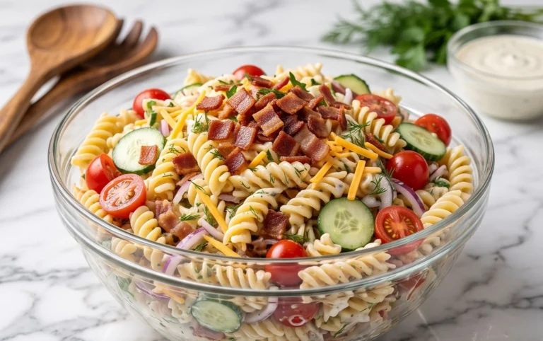 Beef Bacon Ranch Pasta Salad