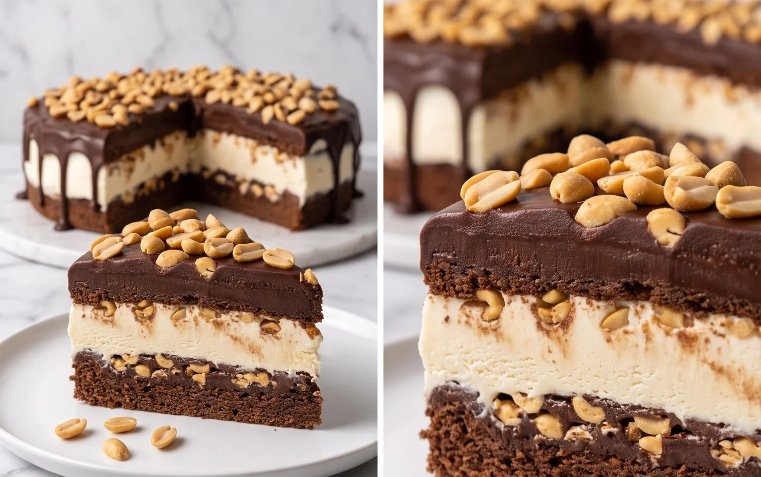 Buster Bar Ice Cream Cake