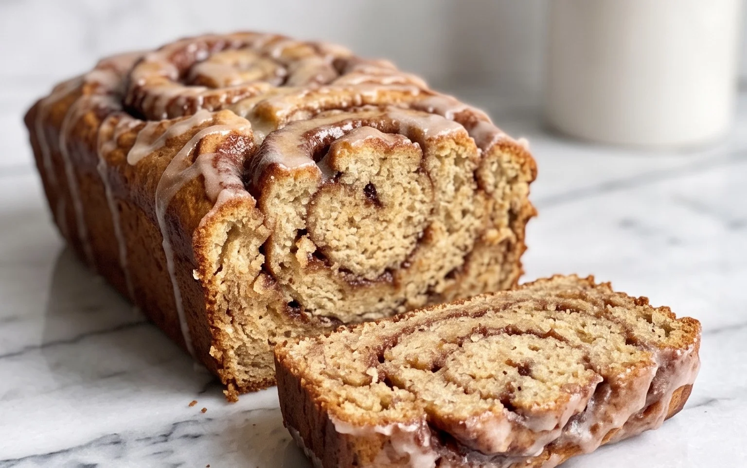 Cinnamon Roll Banana Bread