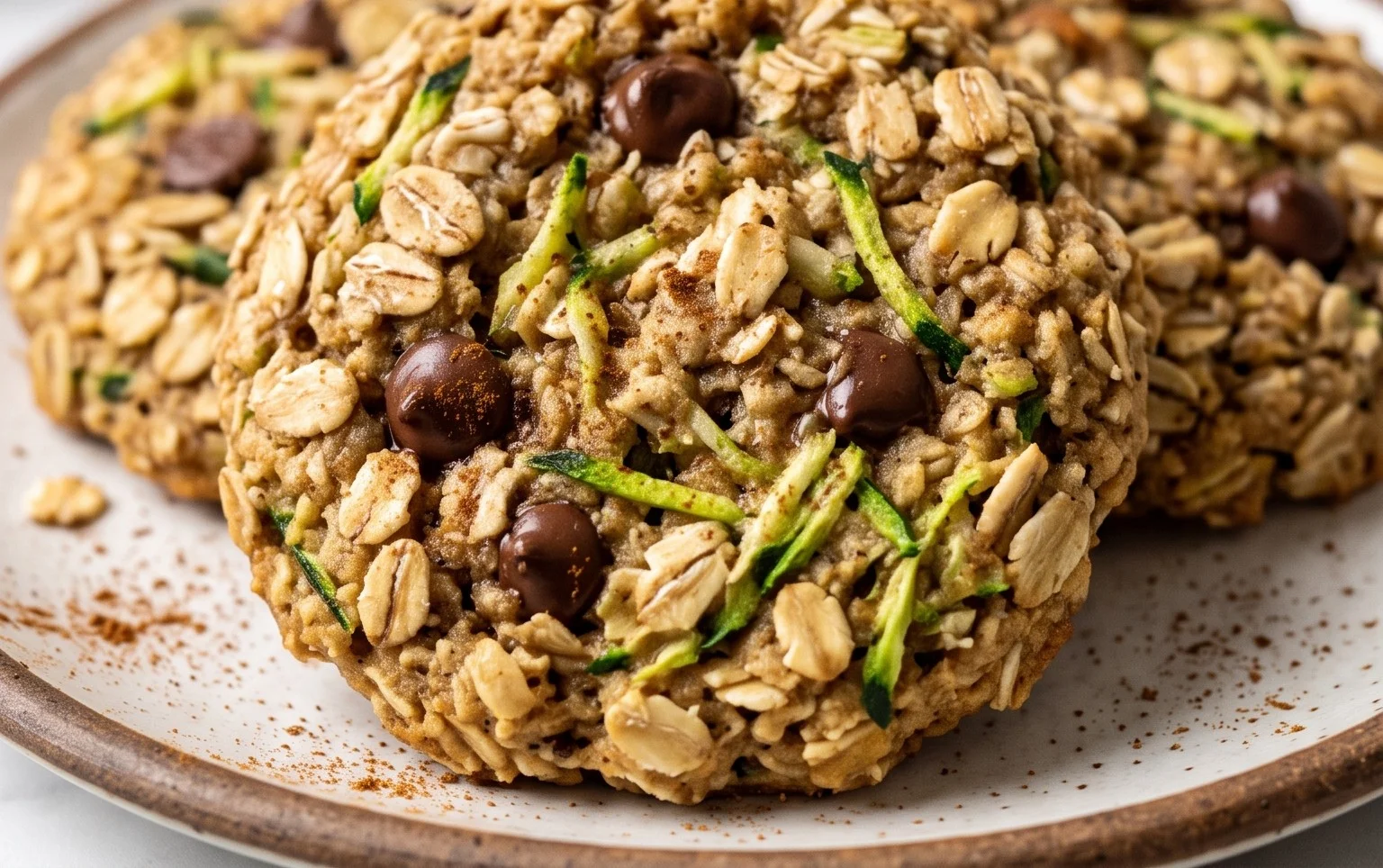 Healthy Zucchini Oatmeal Cookies