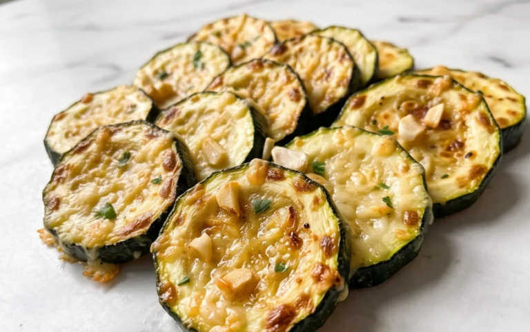 Irresistibly Crunchy Garlic Parmesan Roasted Zucchini