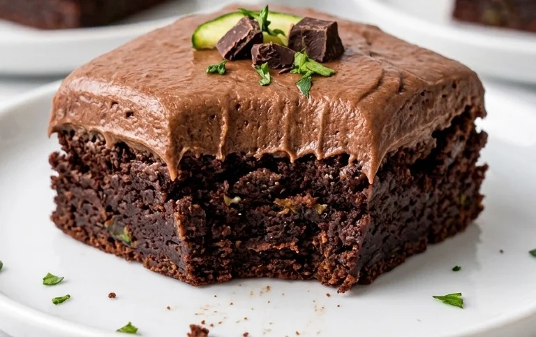 Zucchini Brownies with 1 minute Frosting!