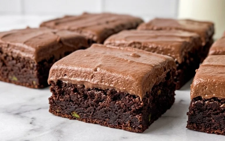 Zucchini Brownies with 1 minute Frosting!