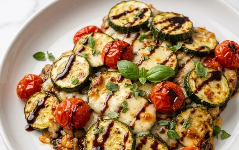 Balsamic Zucchini Tomato Bake